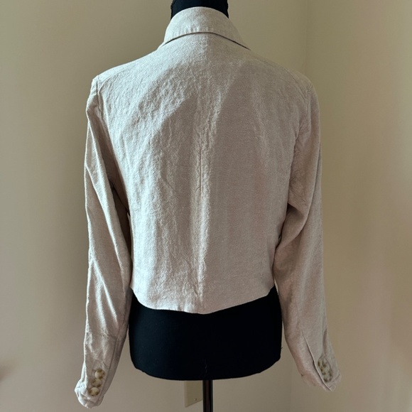 **JASON WU* Ivory Long Sleeve Blazer Suit Jacket Size Medium - Picture 4 of 7